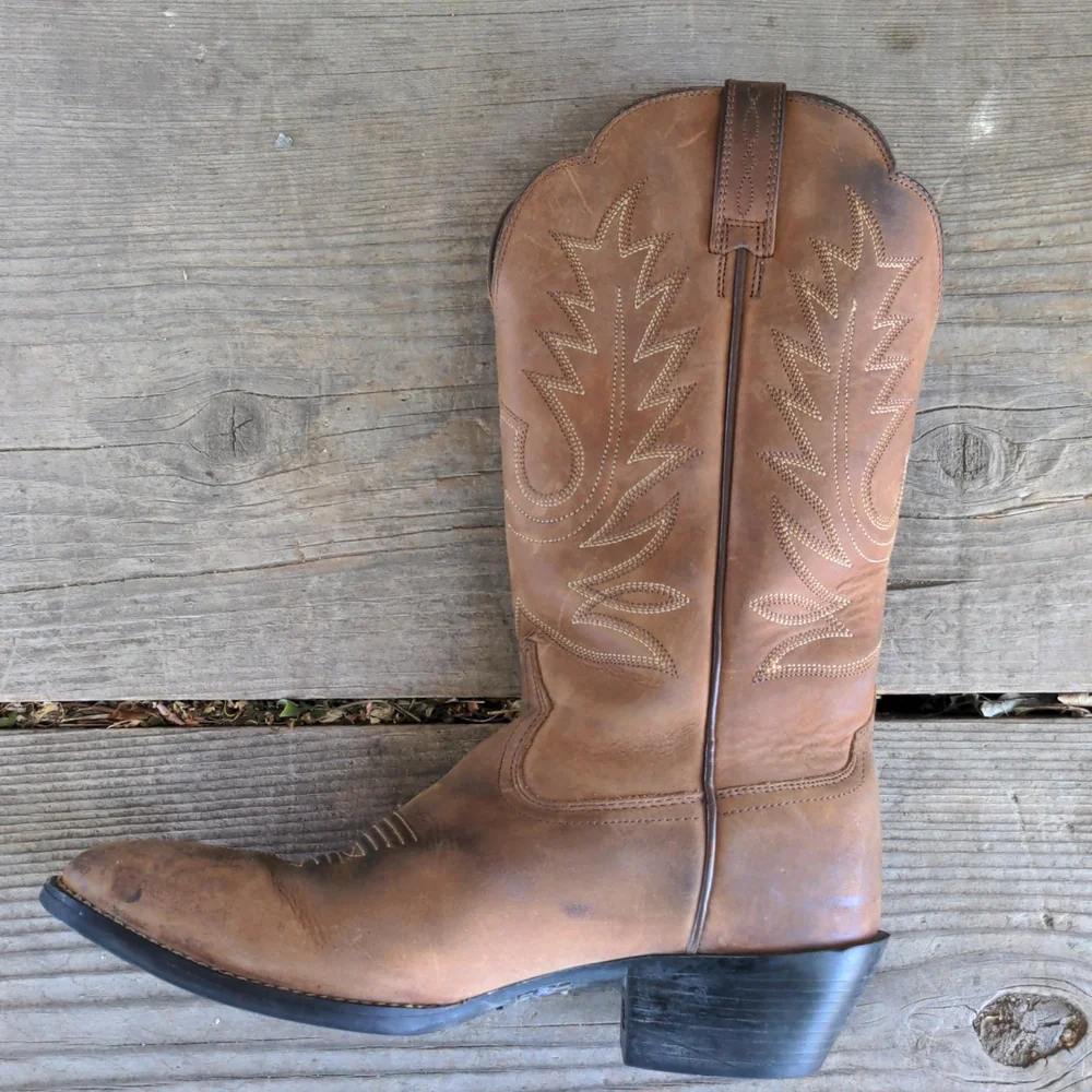 Ariat Women's Heritage Distressed Brown Western Boots Size 7B - Picture 5 of 16